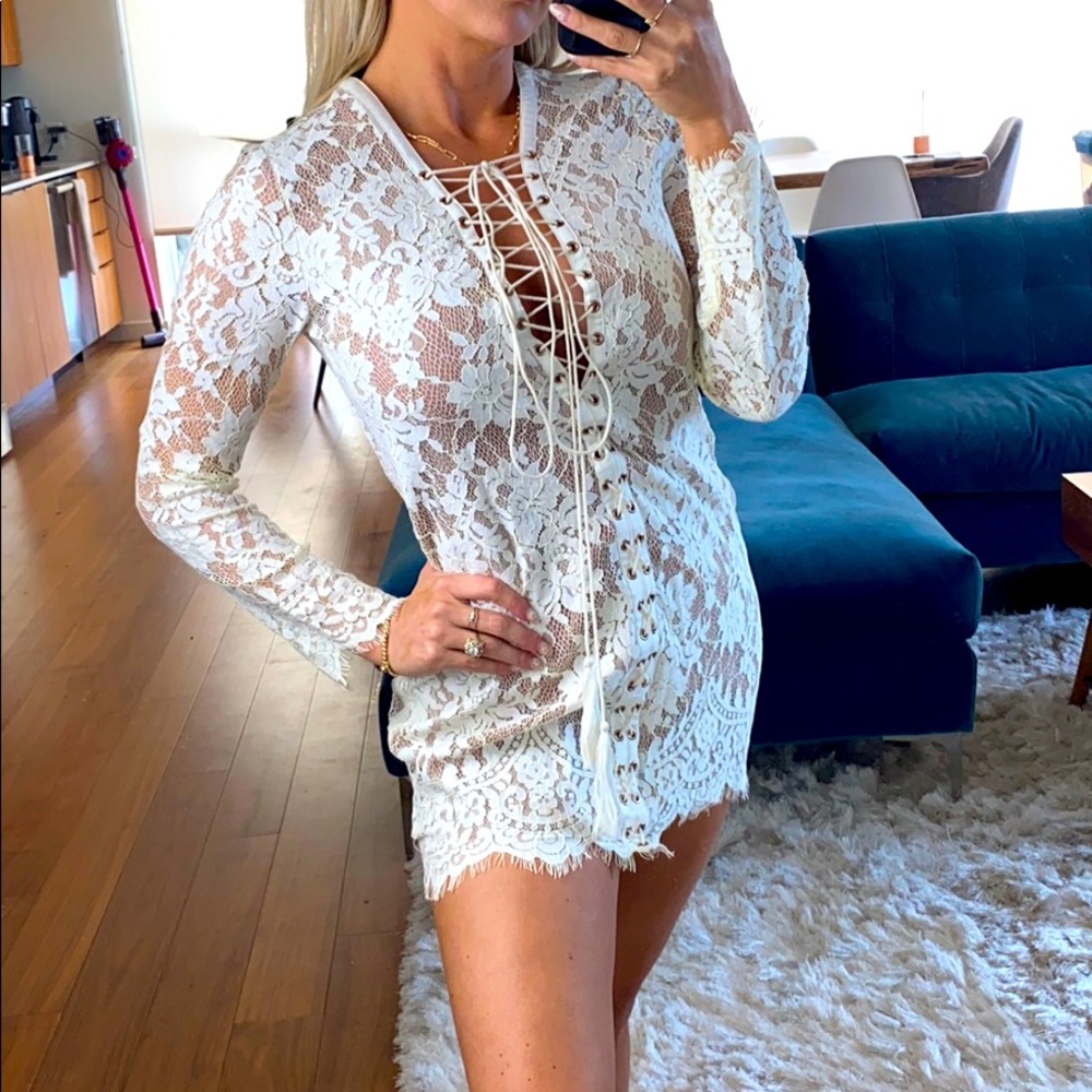 Lace up dress
